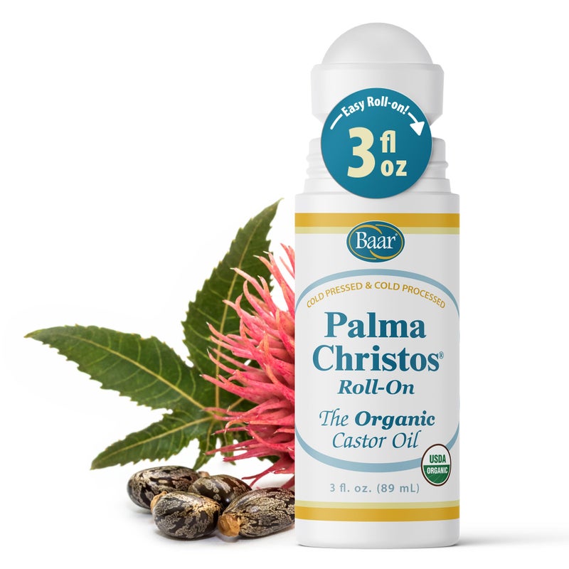 baar Palma Christos Roll-On, Organic Castor Oil 3 oz - Image 1